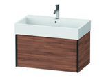 Duravit XViu Waschtisch-Unterschrank XV42360B279 78,4 x 39,7 x 45,4 cm, nussbaum natur, 1 Auszug, schwarz matt