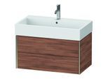 Duravit XViu Waschtisch-Unterschrank XV43360B179 78,4 x 39,7 x 45,4 cm, nussbaum natur, 2 Schubkästen, champagner matt