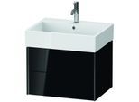 Duravit XViu Waschtisch-Unterschrank XV43340B240 58,4 x 39,7 x 45,4 cm, schwarz hochglanz, 2 Schubkästen, schwarz matt