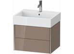 Duravit XViu Waschtisch-Unterschrank XV43340B186 58,4 x 39,7 x 45,4 cm, cappucino hochglanz, 2 Schubkästen, champagner matt