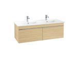 Villeroy und Boch Venticello Waschtisch-Unterschrank A93901VJ 125,3 x 42 x 50,2 cm, Griff Chrom, nordic oak