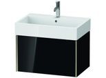 Duravit XViu Waschtisch-Unterschrank XV42350B140 68,4 x 39,7 x 45,4 cm, schwarz hochglanz, 1 Auszug, champagner matt