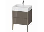 Duravit XViu Waschtisch-Unterschrank XV45340B189 58,4 x 49,3 x 45,4 cm, flannel grey hochglanz, 2 Auszüge, champagner matt