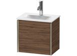 Duravit XViu Waschtisch-Unterschrank XV4030RB121 43x31x39,7cm, 1 Tür, champagner matt, Tür rechts, nussbaum dunkel