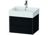 Duravit XViu Waschtisch-Unterschrank XV43340B216 58,4 x 39,7 x 45,4 cm, Eiche schwarz, 2 Schubkästen, schwarz matt