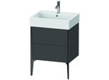 Duravit XViu Waschtisch-Unterschrank XV45340B249 58,4 x 49,3 x 45,4 cm, graphit matt, 2 Auszüge, schwarz matt