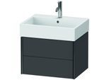 Duravit XViu Waschtisch-Unterschrank XV43340B249 58,4 x 39,7 x 45,4 cm, graphit matt, 2 Schubkästen, schwarz matt