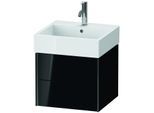 Duravit XViu Waschtisch-Unterschrank XV43330B240 48,4 x 39,7 x 45,4 cm, schwarz hochglanz, 2 Schubkästen, schwarz matt