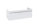 Villeroy und Boch Venticello Waschtisch-Unterschrank A93801RE 115,3 x 42 x 50,2 cm, Griff Chrom, Glass Glossy White