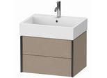 Duravit XViu Waschtisch-Unterschrank XV43340B275 58,4 x 39,7 x 45,4 cm, leinen, 2 Schubkästen, schwarz matt