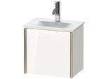 Duravit XViu Waschtisch-Unterschrank XV4030LB122 43x31x39,7cm, 1 Tür, champagner matt, Tür links, weiß hochglanz