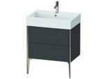 Duravit XViu Waschtisch-Unterschrank XV45350B149 68,4 x 49,3 x 45,4 cm, graphit matt, 2 Auszüge, champagner matt