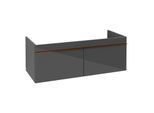 Villeroy und Boch Venticello Waschtisch-Unterschrank A93805FP 115,3 x 42 x 50,2 cm, Griff Copper, Glossy Grey