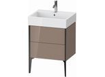 Duravit XViu Waschtisch-Unterschrank XV45340B286 58,4 x 49,3 x 45,4 cm, cappucino hochglanz, 2 Auszüge, schwarz matt