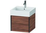 Duravit XViu Waschtisch-Unterschrank XV43330B279 48,4 x 39,7 x 45,4 cm, nussbaum natur, 2 Schubkästen, schwarz matt