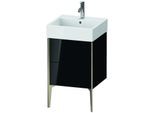 Duravit XViu Waschtisch-Unterschrank XV45330B140 48,4 x 49,3 x 45,4 cm, schwarz hochglanz, 2 Auszüge, champagner matt