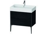 Duravit XViu Waschtisch-Unterschrank XV45360B216 78,4 x 49,3 x 45,4 cm, Eiche schwarz, 2 Auszüge, schwarz matt