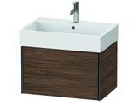 Duravit XViu Waschtisch-Unterschrank XV42350B221 68,4 x 45,4 x 39,7 cm, nussbaum dunkel, 1 Auszug, schwarz matt