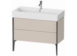 Duravit XViu Waschtisch-Unterschrank XV45370B291 98,4 x 49,3 x 45,4 cm, taupe matt, 2 Auszüge, schwarz matt