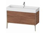 Duravit XViu Waschtisch-Unterschrank XV45380B179 118,4 x 49,3 x 45,4 cm, nussbaum natur, 2 Auszüge, champagner matt