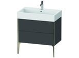 Duravit XViu Waschtisch-Unterschrank XV45360B149 78,4 x 49,3 x 45,4 cm, graphit matt, 2 Auszüge, champagner matt
