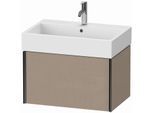 Duravit XViu Waschtisch-Unterschrank XV42350B275 68,4 x 39,7 x 45,4 cm, leinen, 1 Auszug, schwarz matt