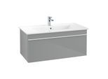 Villeroy und Boch Venticello Waschtisch-Unterschrank A93502RA 95,3 x 42 x 50,2 cm, Griff White, Glass Glossy Grey