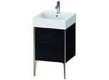Duravit XViu Waschtisch-Unterschrank XV45330B116 48,4 x 49,3 x 45,4 cm, Eiche schwarz, 2 Auszüge, champagner matt
