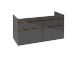 Villeroy und Boch Venticello Waschtisch-Unterschrank A92905FP 115,3 x 59 x 50,2 cm, Griff Copper, Glossy Grey