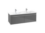 Villeroy & Boch Venticello Unterschrank A93901FP 125,3x42x50,2cm, Griff Chrom, Glossy Grey