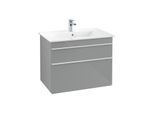 Villeroy und Boch Venticello Waschtisch-Unterschrank A92502RA 75,3 x 59 x 50,2 cm, Griff White, Glass Glossy Grey