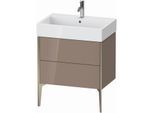 Duravit XViu Waschtisch-Unterschrank XV45350B186 68,4 x 49,3 x 45,4 cm, cappucino hochglanz, 2 Auszüge, champagner matt