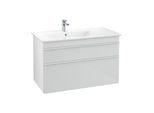Villeroy und Boch Venticello Waschtisch-Unterschrank A92702RE 95,3 x 59 x 50,2 cm, Becken links, Griff White, Glass Glossy White