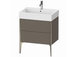 Duravit XViu Waschtisch-Unterschrank XV45350B190 68,4 x 49,3 x 45,4 cm, flannel grey seidenmatt, 2 Auszüge, champagner matt