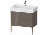 Duravit XViu Waschtisch-Unterschrank XV45360B189 78,4 x 49,3 x 45,4 cm, flannel grey hochglanz, 2 Auszüge, champagner matt