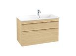 Villeroy und Boch Venticello Waschtisch-Unterschrank A92805VJ 95,3 x 59 x 50,2 cm, Becken rechts, Griff Copper, nordic oak