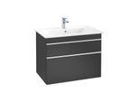 Villeroy und Boch Venticello Waschtisch-Unterschrank A92502PD 75,3 x 59 x 50,2 cm, Griff White, Black Matt Lacquer