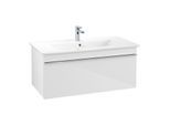 Villeroy und Boch Venticello Waschtisch-Unterschrank A93501DH 95,3 x 42 x 50,2 cm, Griff Chrom, Glossy White