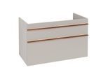 Villeroy und Boch Venticello Waschtisch-Unterschrank A92805VK 95,3 x 59 x 50,2 cm, Becken rechts, Griff Copper, soft grey
