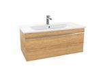 Villeroy und Boch Venticello Waschtisch-Unterschrank A93501RH 95,3x42x50,2cm, Griff Chrom, Kansas Oak