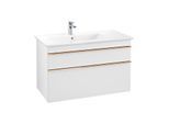 Villeroy und Boch Venticello Waschtisch-Unterschrank A92705MS 95,3 x 59 x 50,2 cm, Becken links, Griff Copper, White Matt