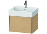 Duravit XViu Waschtisch-Unterschrank XV42340B130 58,4 x 39,7 x 45,4 cm, Eiche natur, 1 Auszug, champagner matt
