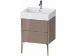 Duravit XViu Waschtisch-Unterschrank XV45340B186 58,4 x 49,3 x 45,4 cm, cappucino hochglanz, 2 Auszüge, champagner matt