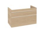 Villeroy und Boch Venticello Waschtisch-Unterschrank A92602VJ 95,3 x 59 x 50,2 cm, Becken mittig, Griff White, nordic oak