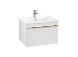 Villeroy und Boch Venticello Waschtisch-Unterschrank A93305DH 60,3 x 42 x 50,2 cm, Griff Copper, Glossy White