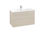 Villeroy und Boch Venticello Waschtisch-Unterschrank A92602VK 95,3 x 59 x 50,2 cm, Becken mittig, Griff White, soft grey