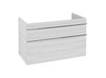 Villeroy und Boch Venticello Waschtisch-Unterschrank A92601E8 95,3 x 59 x 50,2 cm, Becken mittig, Griff Chrom, White Wood