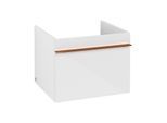 Villeroy und Boch Venticello Waschtisch-Unterschrank A93205DH 55,3 x 42 x 50,2 cm, Griff Copper, Glossy White