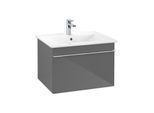 Villeroy und Boch Venticello Waschtisch-Unterschrank A93301FP 60,3 x 42 x 50,2 cm, Griff Chrom, Glossy Grey