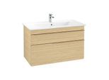Villeroy und Boch Venticello Waschtisch-Unterschrank A92605VJ 95,3 x 59 x 50,2 cm, Becken mittig, Griff Copper, nordic oak